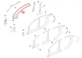 1073708-s0-k Tesla 1073707-s0-k Oem Assembly A Pillar Outer Right Hand Model 3 2017-2023