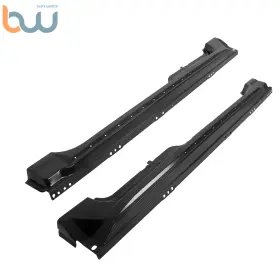 Bw1080128th Tinvhy Anti-rust Rocker Panel Cover Black For Ford F150 2009-2014 Super/extended Cab