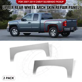 To-c742 Tixo A Pair Upper Rear Wheel Arch Quarter Panel Fit For 2007-2014 Chevy Silverado New