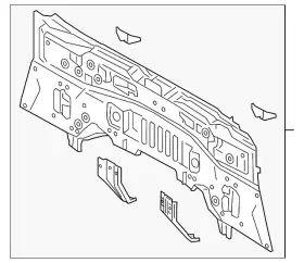 58307-12c50 Toyota Genuine Rear Body Panel