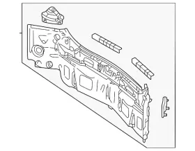 Toyota 58307-30891 Genuine Rear Body Panel