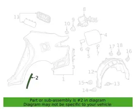 58748-06130 Toyota Oem 2018-2024 Camry Left Quarter Panel Protector 5874806130 New In Packag