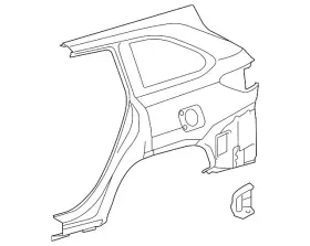 61611-0e080 Toyota Genuine Quarter Panel