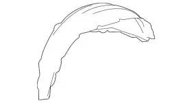 65637-0e040 Toyota Genuine Quarter Panel Splash Shield 65637-0e040 Toyota Genuine Quarter Panel Splash Shield
