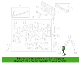 65638-0c010 Toyota Factory Left Wheelhouse Liner Tundra Oem 2007-2014