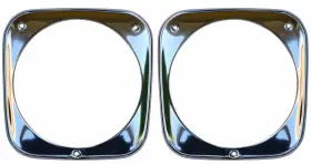 0848-056 Truck Central 1964-1966 Chevy Anodized Aluminum Headlight Bezels - Brand New