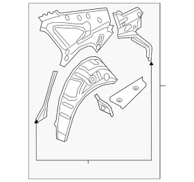 17a-809-603-a Volkswagen Genuine Inner Panel Assembly