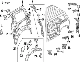 Volkswagen 1t3-809-800 Genuine Inner Panel Guide Bracket