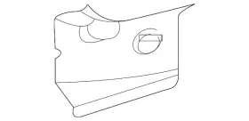 3cc-813-362 Volkswagen Genuine Rear Body Panel End Piece