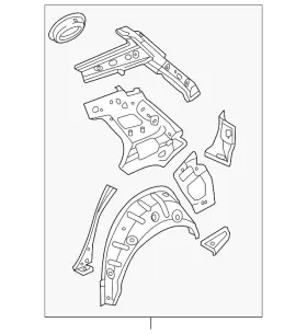 5g4-809-604 Volkswagen Genuine Inner Side Panel