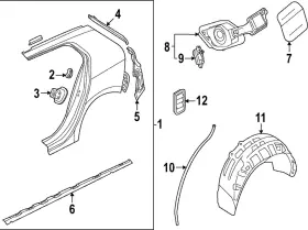 5h0-810-971-d Volkswagen Genuine Wheelhouse Liner