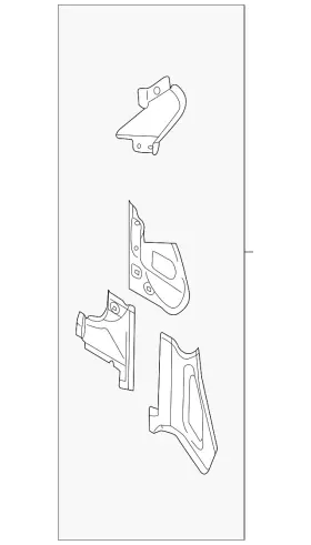 Volkswagen 5n0-813-320 Genuine Corner Panel