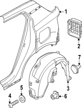 80001647 Volvo Genuine Wheelhouse Liner