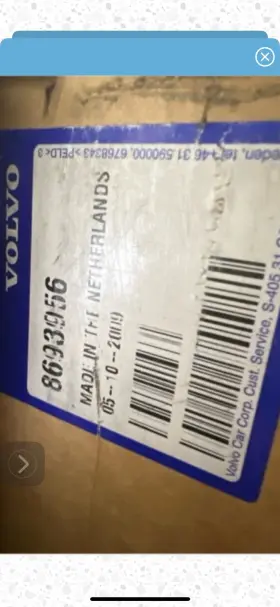 8693956 Volvo S80 Quarter Panel New Oem Part
