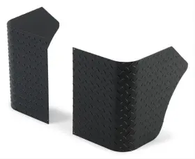 Warrior Products 634146902029 Corner Guards Rear Diamond Plate Aluminum Black Powdercoated Fits Jeep Cj5 Pair
