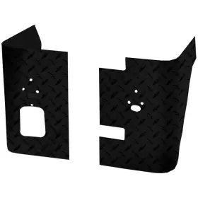 907apc Warrior Products Corner Guards Rear Diamond Plate Aluminum Black Powdercoated Yj Wrangler Pair