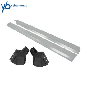 Yibei-tech Yi293818t Rocker Panels Silver And Black For Dodge Ram 1500 2500 3500 Extended Cab 2009-2018