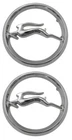 1967 Chevy Impala Rear Quarter Panel Deer Chrome Circle Emblems Pair New. Price: $75.95.