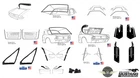 1967-1968 Ford Mustang Coupe Premium Weatherstrip Seal Kit New. Price: $399.99.