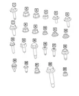 Genuine Mopar Screw 6107056AA New. Price: $14.12.