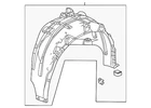 Genuine Honda Quarter Panel Splash Shield 74592-T20-A20 New. Price: $81.57.