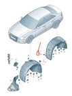 Audi A4 B9 Inner Fender Panel Rear Left 8W9810171 Neu. Price: $135.45.
