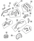Genuine Mopar Quarter Panel Extension Left 4575225AM New. Price: $39.83.