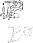 Genuine Ford Quarter Panel Reinforcement F8CZ-6327801-AA New. Price: $8.56.
