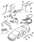 Genuine Mopar Weatherstrip Left 4878383AF New. Price: $49.92.