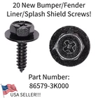 20 New Bumper/fender Liner/splash Shield Screws! For Hyundai Sonata Tucson Etc. Price: $16.95.
