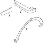 Genuine Hyundai Rear Trim 878B0-K5000-CA New. Price: $74.07.