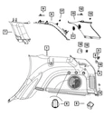 Genuine Mopar Quarter Trim Panel Right 7BT45DX9AA New. Price: $715.12.