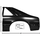 1991 1992 1993 Mustang Quarter Panel Full Left Side Edp Steel Dynacorn 3641KU New. Price: $620.95.