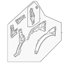 Genuine Ford Quarter Panel Reinforcement R2DZ-7827791-A New. Price: $1098.14.