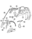 Genuine Mopar Quarter Inner Reinforcement Left 4724707AB New. Price: $34.09.