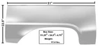 1966-77 Ford Bronco Quarter Skin Lower W/wtp Rh New. Price: $127.64.