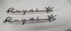 2 Vintage 1954 Dodge Royal V8 Quarter Panel Emblem Script 1541140 Mopar Used. Price: $90.24.