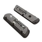 Scott Drake Mustang Powered By Ford Black Valve Covers Pair 289 302 351W - New. Price: $219.99.