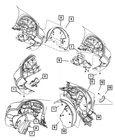 Genuine Mopar Wheelhouse Shield Right 4878920AC New. Price: $132.87.
