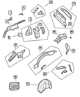 Genuine Mopar Wheelhouse Shield Right 4575412AI New. Price: $188.22.