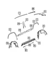Genuine Mopar Wheelhouse Shield Right 68589254AC New. Price: $72.52.