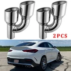 For Mercedes-benz Gle 53 2X Dual Wall Exhaust Tip Slant Cut 2.5" In Quad 4" Out New. Price: $139.08.