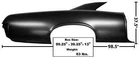 1967 Pontiac Gto Full Quarter Panel Rear Fender Right Side Coupe Edp Steel New. Price: $1299.00.
