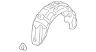 Genuine Mazda Quarter Panel Splash Shield GK2A-56-1J0J New. Price: $66.03.