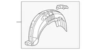 Genuine Honda Fender L Rear (inner) 74591-S5T-A00 New. Price: $193.54.