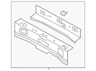 Genuine Mitsubishi Rear Body Panel 5257A967 New. Price: $337.07.