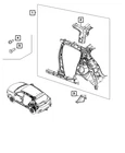 Genuine Mopar D Pillar Upper Reinforcement Right 68611895AA New. Price: $164.20.