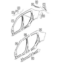 Genuine Mopar Body Side Aperture Rear Panel Left 68630605AA New. Price: $1337.07.