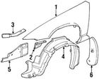 Genuine Gm 1998-2002 Oldsmobile Intrigue Gl Front Fender Liner Assembly 10429553 New. Price: $317.69.
