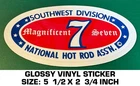 Nhra Southwest Division Magnificent Seven-glossy Vinyl Decal Sticker Vintage Used. Price: $9.48.